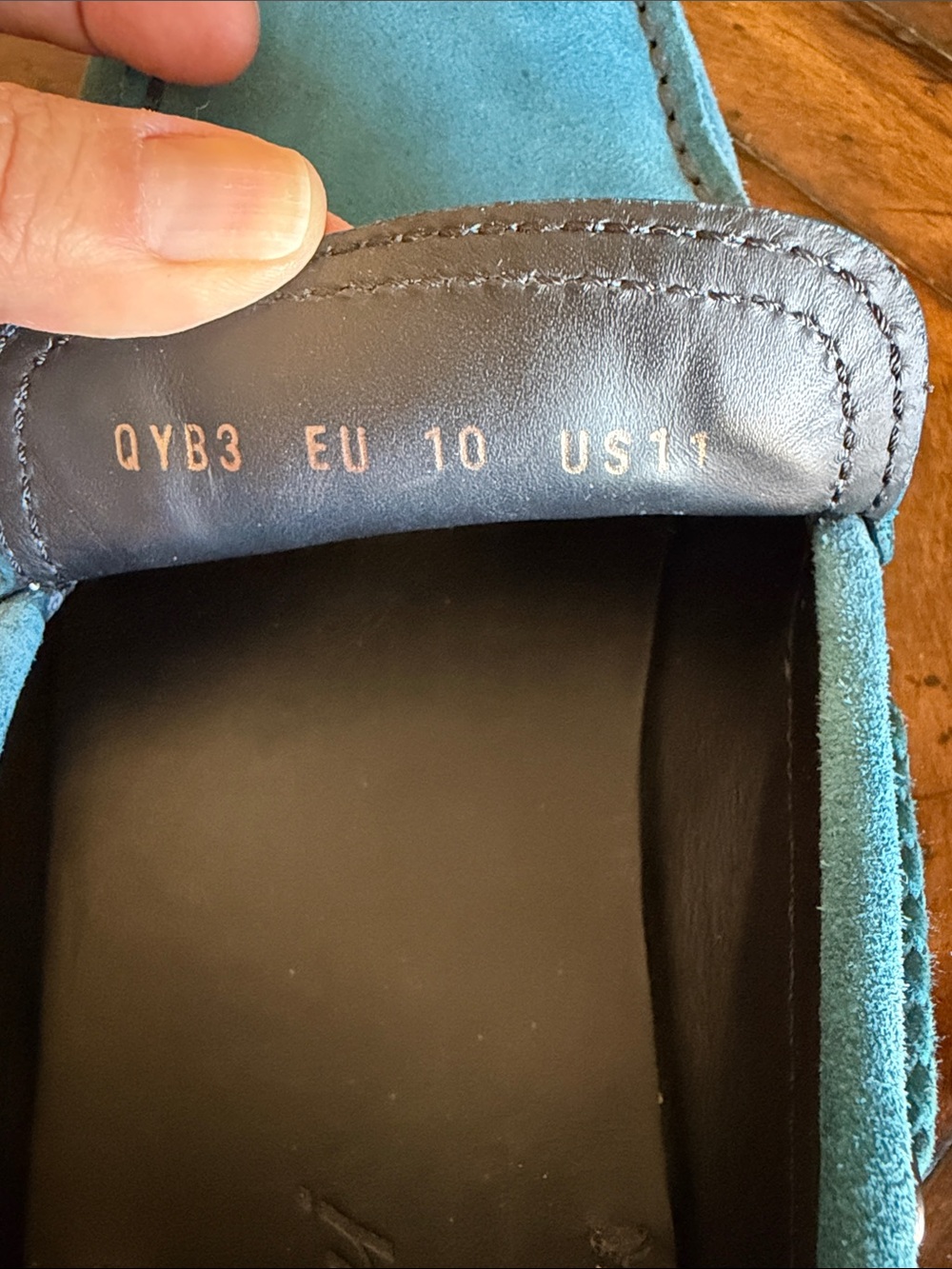 Brioni Men's Suede Driving Loafers - Teal Blue - Picture 7 of 9